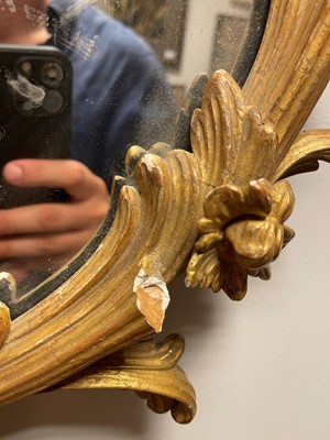 Lot 107 - A George III giltwood mirror in the manner of William and John Linnell