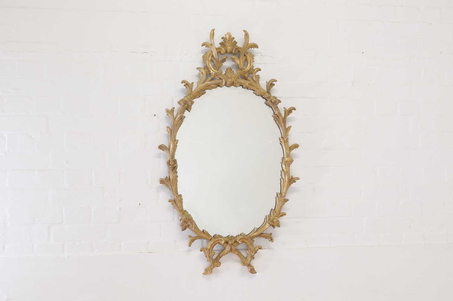 Lot 107 - A George III giltwood mirror in the manner of William and John Linnell