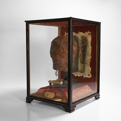 Lot 58 - A replica Egyptian mummy's head