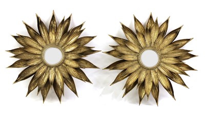 Lot 420 - A pair of sunburst mirrors