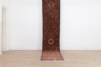 Lot 258 - A narrow Heriz wool runner