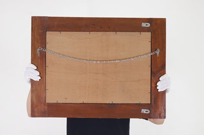 Lot 170 - A carved wooden mirror