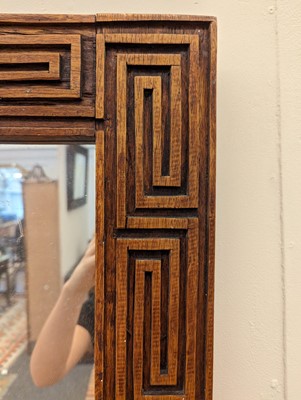Lot 170 - A carved wooden mirror