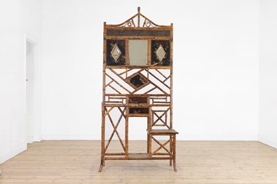 Lot 223 - A Victorian Aesthetic Period bamboo hall stand