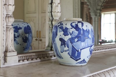Lot 267 - ☘ A Chinese blue and white ginger jar