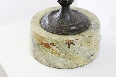 Lot 117 - A pair of grand tour bronze urns