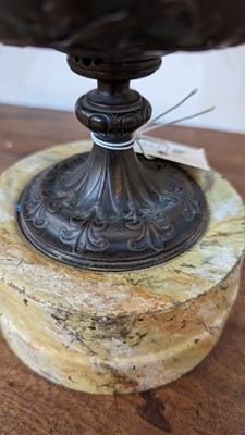 Lot 117 - A pair of grand tour bronze urns
