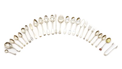 Lot 66 - A collection of silver flatware
