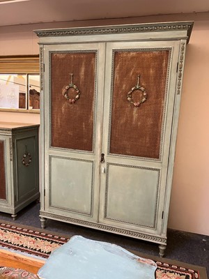 Lot 290 - A Louis XVI-style painted beech armoire