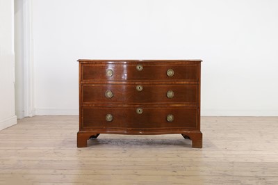 Lot 102 - A George III mahogany serpentine commode