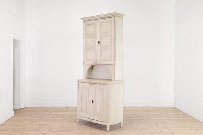 Lot 506 - A Gustavian painted pine cupboard