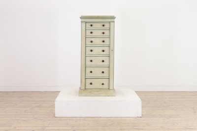 Lot 504 - A Victorian painted wooden Wellington chest