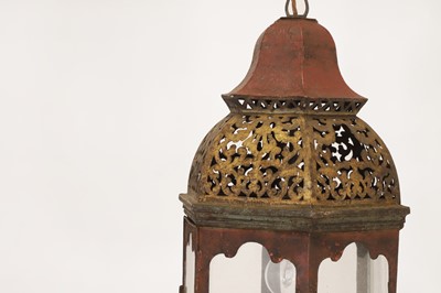 Lot 197 - A painted metal lantern