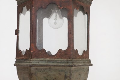 Lot 197 - A painted metal lantern