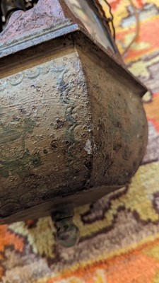 Lot 197 - A painted metal lantern
