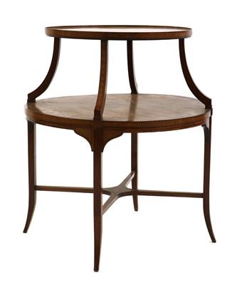 Lot 437 - An Edwardian satinwood etagere