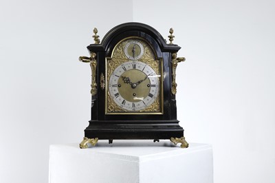 Lot 191 - A George III-style ebonised bracket clock