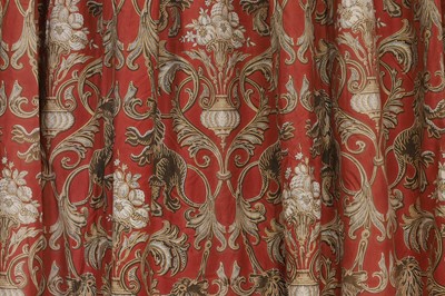 Lot 574 - Two pairs of printed cotton curtains