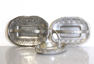Lot 79 - Two Arts and Crafts Tudric pewter cake stands