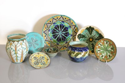 Lot 50 - A collection of eight Della Robbia pottery items