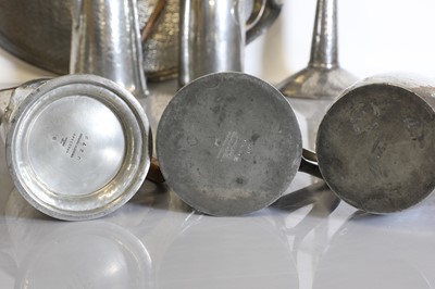 Lot 78 - A collection of Arts and Crafts Tudric pewter items