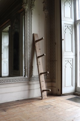 Lot 416 - A scumbled pine tack room saddle rack