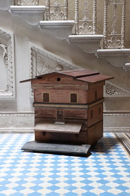 Lot 91 - A painted beehive