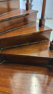 Lot 123 - A turned wooden model of a staircase
