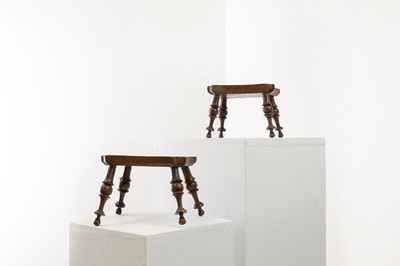 Lot 260 - A pair of late Victorian turned wooden stands