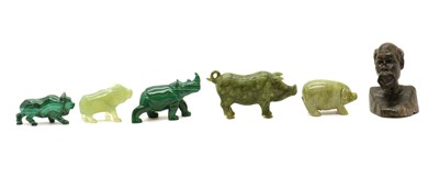 Lot 149 - A group of hardstone carvings