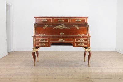 Lot 445 - An Empire-style mahogany bureau à cylindre