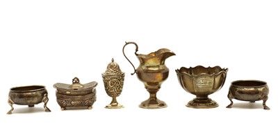 Lot 69 - A group of silver cruet items