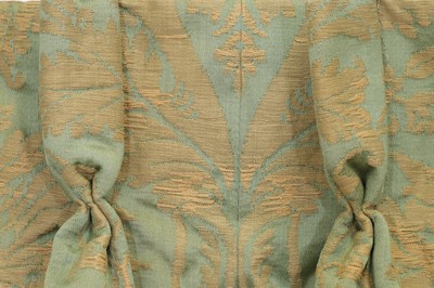 Lot 127 - A pair of silk brocade curtains