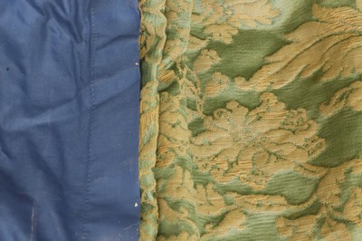 Lot 127 - A pair of silk brocade curtains