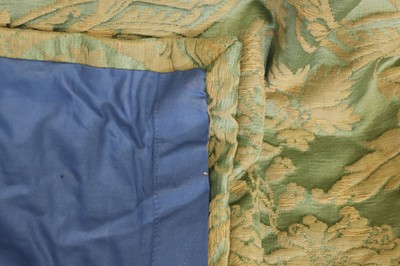 Lot 127 - A pair of silk brocade curtains