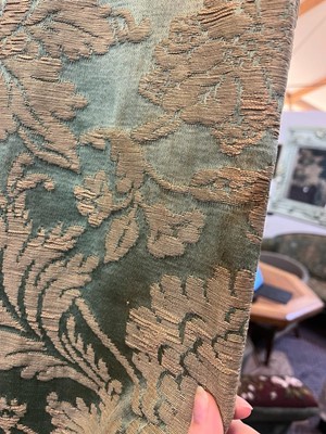 Lot 127 - A pair of silk brocade curtains