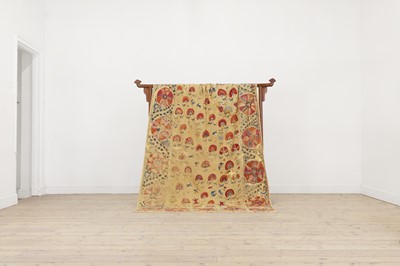 Lot 73 - An embroidered suzani textile