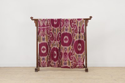 Lot 311 - A large silk ikat panel