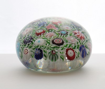 Lot 202 - A Clichy glass spaced millefiori paperweight