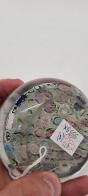 Lot 202 - A Clichy glass spaced millefiori paperweight