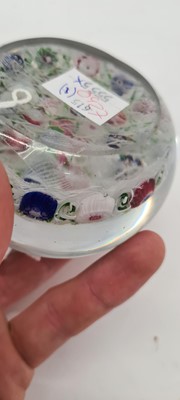 Lot 202 - A Clichy glass spaced millefiori paperweight