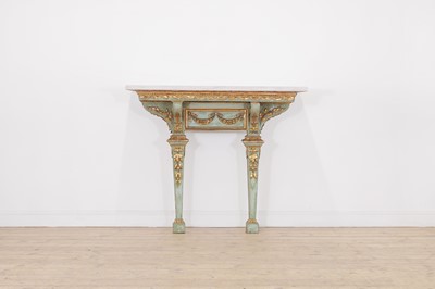 Lot 542 - A painted and parcel-gilt pier table
