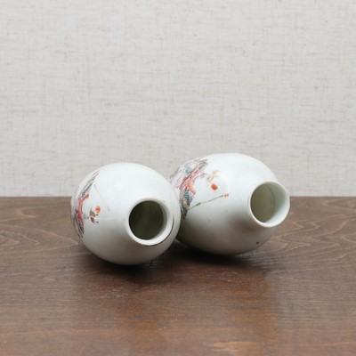 Lot 74 - A pair of Chinese famille rose vases