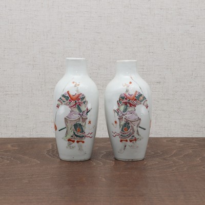 Lot 74 - A pair of Chinese famille rose vases