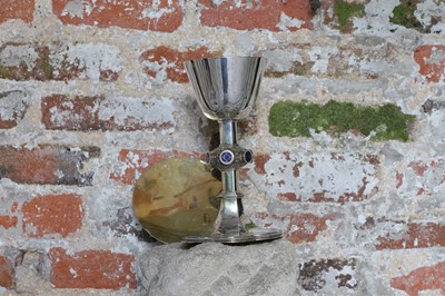 Lot 2 - A Victorian silver and silver-gilt chalice and paten