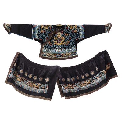 Lot 82 - A collection of Chinese embroidered robe parts