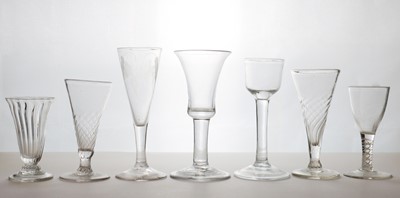 Lot 237 - A group of seven 18th century glasses