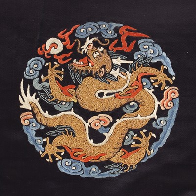 Lot 85 - A Chinese embroidered altar front textile