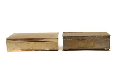 Lot 23 - A large silver cigar box