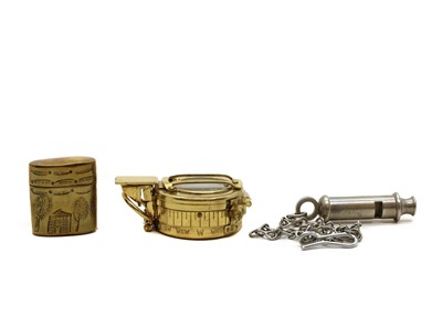 Lot 116 - A WWI trench art brass vesta case